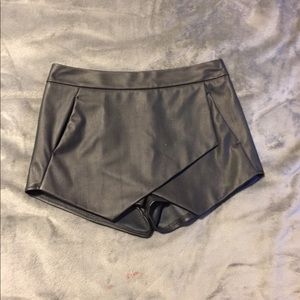 Express Faux Leather Skort